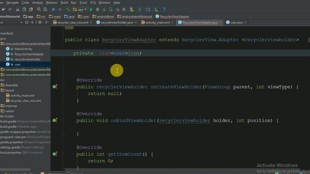Bangla video tutorial in Retrofit 06 : Recyclerview adapter. смотреть онлайн