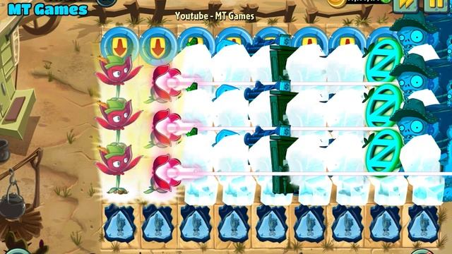 PvZ 2 Challenge - All OLD Plants Max Level use 2 POWER UP Vs Team Frozen Wild West Zombies смотреть онлайн