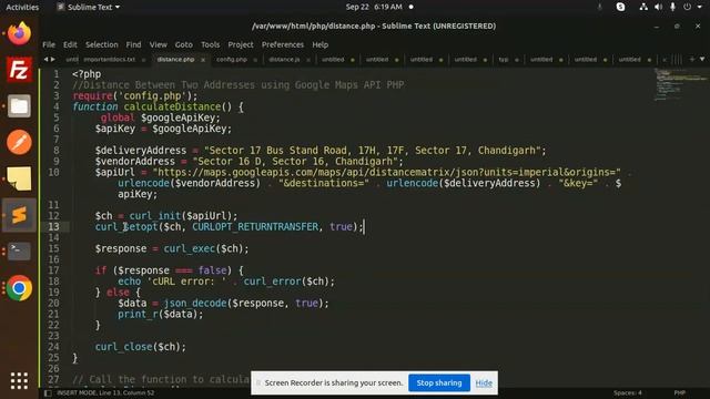 Calculate Distance Between Two Addresses using Google Maps API PHP смотреть онлайн