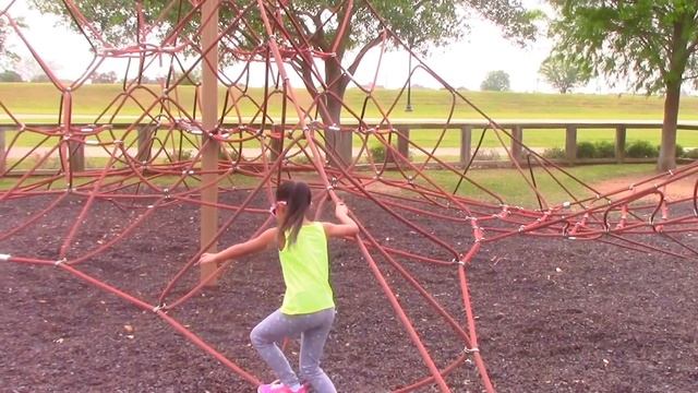 Outside Playground for Kids Spider Web Rope Climber Monkey Bars Sliding Balancing | Toys Academy смотреть онлайн