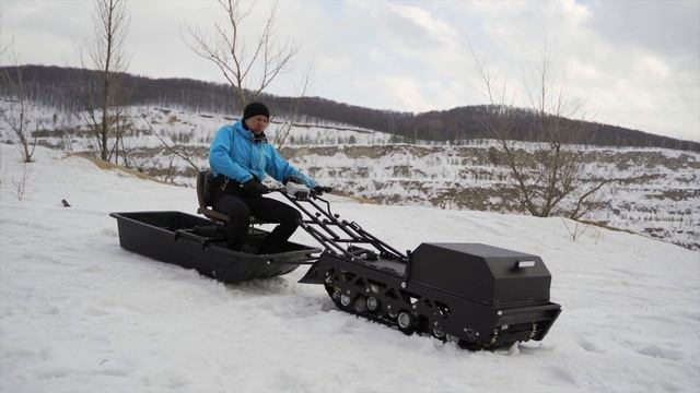 Мотособака электрическая Sniejik буксировщик для охоты смотреть онлайн