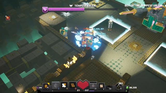 Minecraft Dungeons Luminous Night Updated Tempest Golem (It's Invulnerable Now!!)