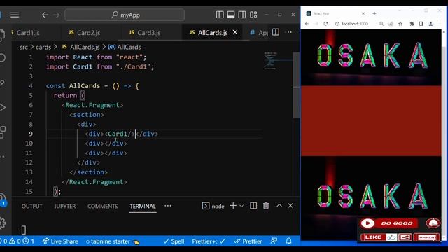 13. Simple Landing Page with React Hooks for beginners - Card Landing Page смотреть онлайн
