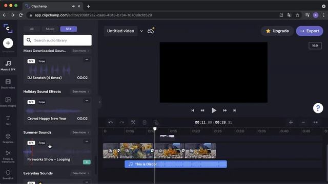 Базовый монтаж видео в Clipchamp смотреть онлайн