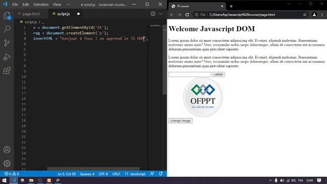 Javascript Cours 15 : DOM javascript createElement() in Arabic Darija دورة تعلم بالدارجة javascript смотреть онлайн