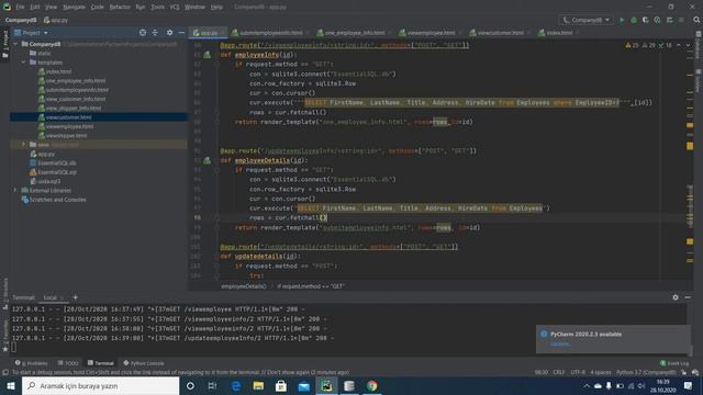 Flask ve SQLite ile web projesi: Veri tabanı tablolarını güncelleme işlemi (UPDATE sorgusu) смотреть онлайн