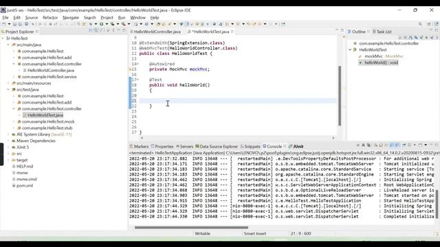 Junit-Lesson11-Writing Junit test case with spring boot for Hello world controller смотреть онлайн