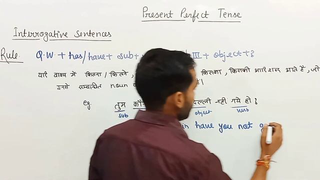 Present Perfect Tense Interrogative Sentences type third by Shobhit Sir Ji смотреть онлайн