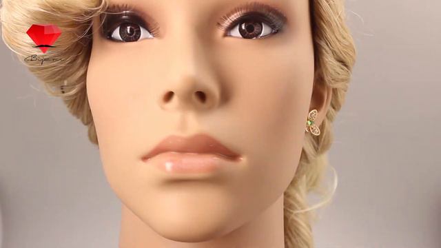 Bije.ru: Серьги в виде мотыльков с золотым покрытием и кристаллами Swarovski Marjory (Мэрджори) смотреть онлайн