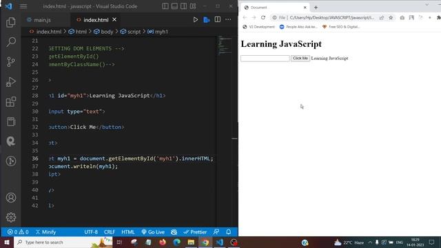 Get DOM Elements with JavaScript in Hindi | getElementById and getElementsByClassName Explained смотреть онлайн