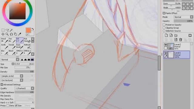Как нарисовать мангу \ Все этапы с пояснениями \ Часть 1 \ SAI + Poser + SketchUp \ by Orb_Master смотреть онлайн