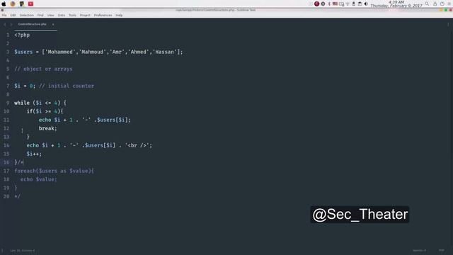 Become A Superman In PHP 5.6 & 7 Basics : #46 Foreach Loop смотреть онлайн