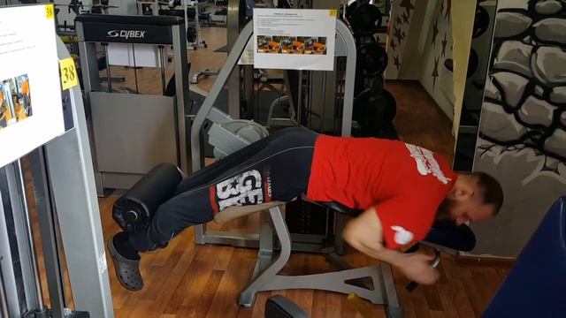 Сгибание ног лежа в тренажере. Техника выполнения смотреть онлайн