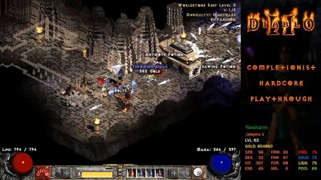 [D2 #19] Diablo 2 Completionist Hardcore Playthrough - The Silence of the Cows (Nightmare Act V) смотреть онлайн