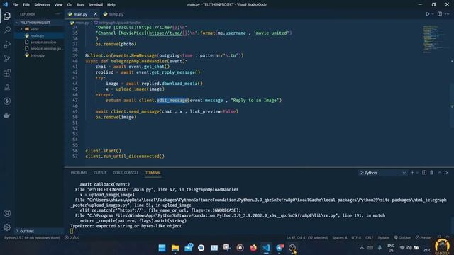 UPLOAD IMAGE TO TELEGRAPH | Make Your Own Telegram UserBot Using Telethon | P-5 | Telethon Bots смотреть онлайн