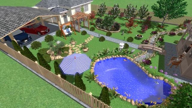 3D визуализация дачного участка 6 соток. смотреть онлайн
