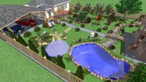 3D визуализация дачного участка 6 соток.