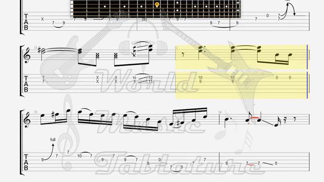 Dire Straits Down To The Waterline GUITAR 1 TAB смотреть онлайн