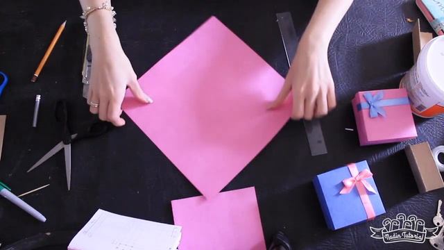 Подарочная коробка из картона А3 мастер-класс. смотреть онлайн