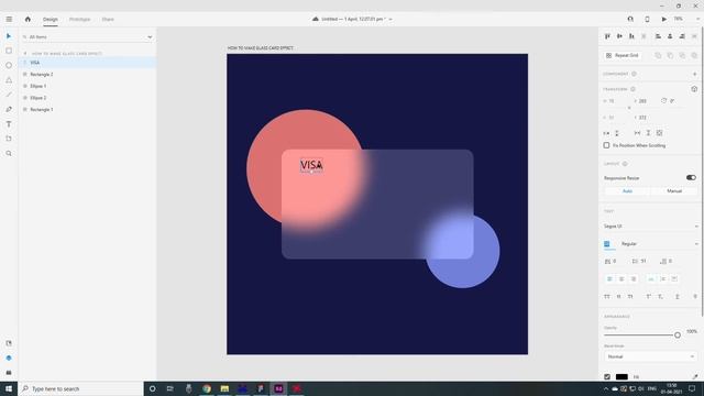 [2021] How to Make Glass Morphism Effect Adobe XD tutorial смотреть онлайн