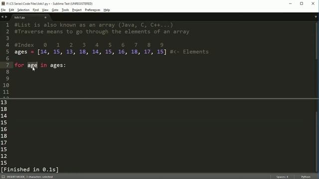 Python Programming Series (Lists 6): Traversing смотреть онлайн