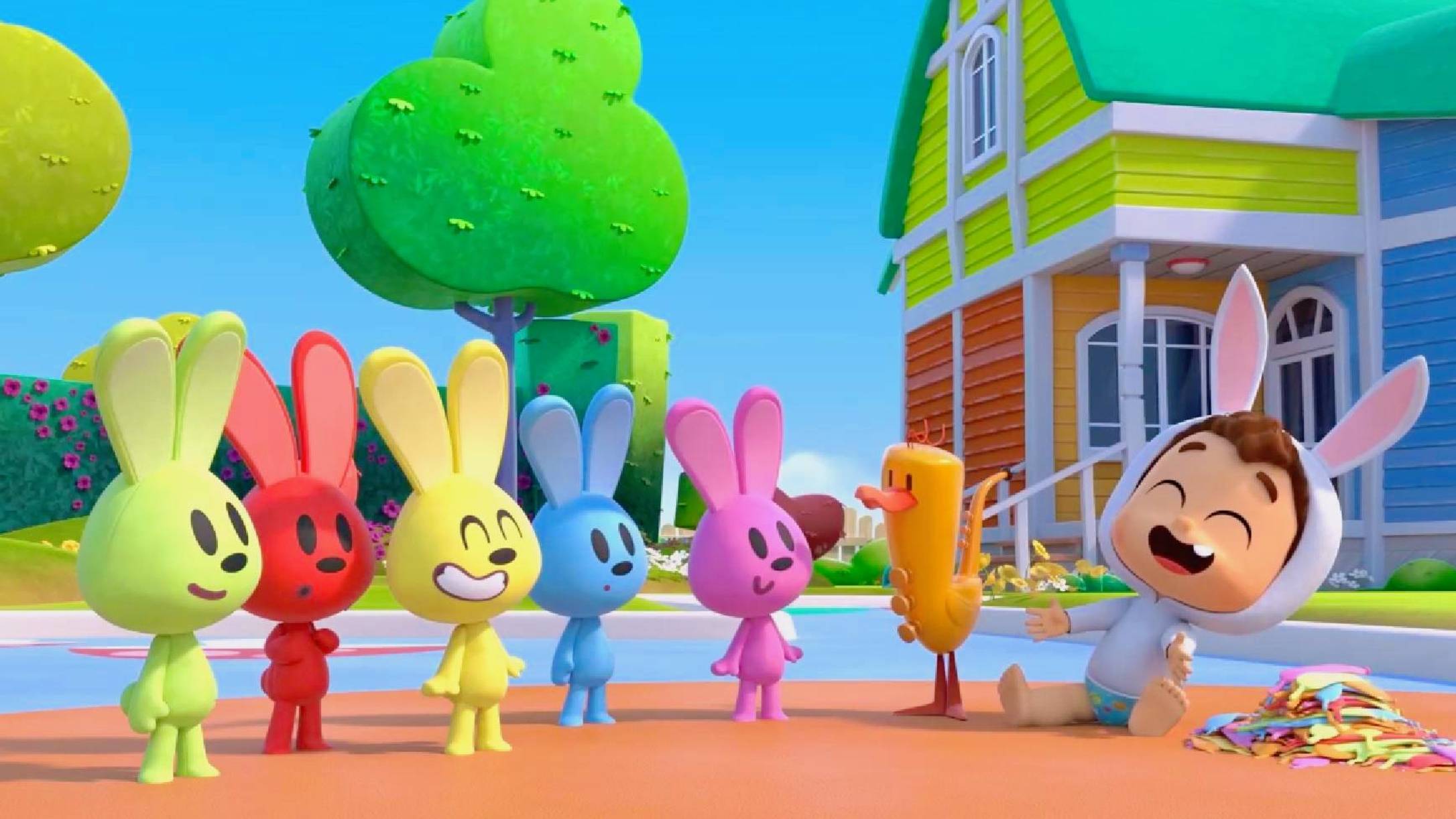 Цветные зайчата | Учимся считать смотреть онлайн