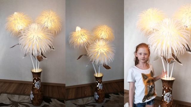 Светильник Пушистик в вазе из изолона обзор смотреть онлайн