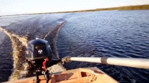 Tohatsu 3,5 4 тактная на плоскодонке