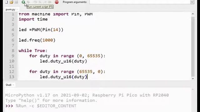 Implementing PWM with Raspberry Pi Pico using MicroPython смотреть онлайн
