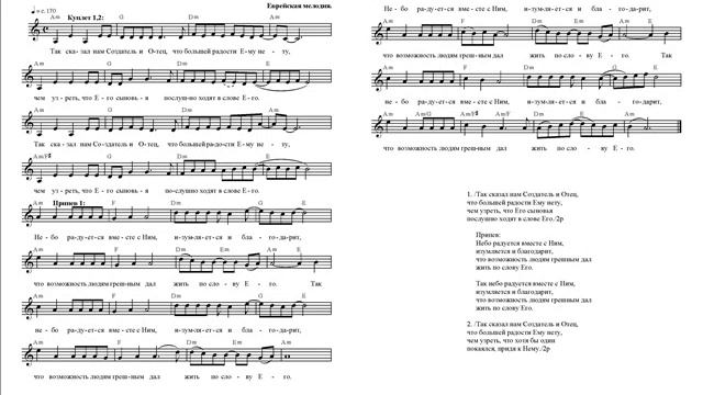 Небо радуется вместе с Ним (Так сказал нам Создатель и Отец). Ноты. (Heaven rejoices with Him) смотреть онлайн