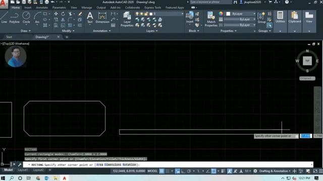 #9-AutoCad Tutorial Rectangle Command Part 1 смотреть онлайн