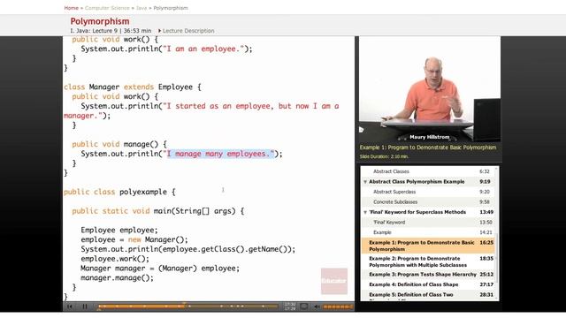 Java: Polymorphism смотреть онлайн