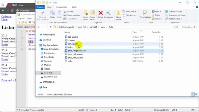 Como apagar registros no banco de dados com PHP e MySQLi смотреть онлайн