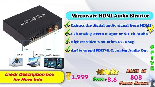 ✅Top 6 Best HDMI to HDMI Audio Extractor In India 2022 With Price|Audio Extractor Review &Compariso смотреть онлайн