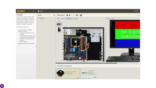 3.10.3 Troubleshoot Processor Installation 1 | Test Out Lab смотреть онлайн