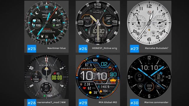 Top 50 Full Watch Faces For the Amazfit GTR (47mm) смотреть онлайн