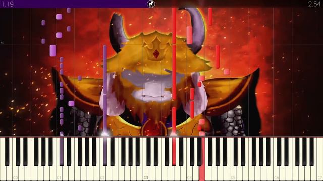 Asgore's Theme/Bergentrückung - |ANIMATED SOLO PIANO COVER| -- Synthesia HD