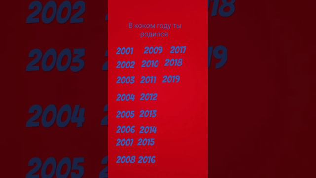 в каком году ты родился пиши в комментариях я в 2012 смотреть онлайн