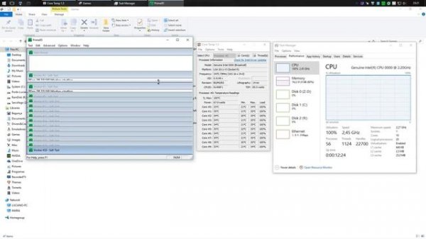 Temperature TEST Prime95 XEON E5-2630 V4 10 Core@2476Mhz Turbo 3200Mhz Core Temp