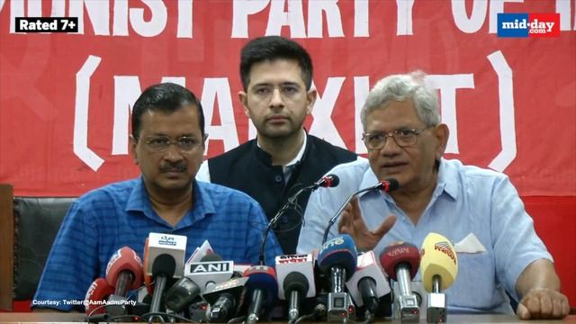 Sitaram Yechury Extends Support To Delhi CM Arvind Kejriwal Against Centre's Ordinance смотреть онлайн
