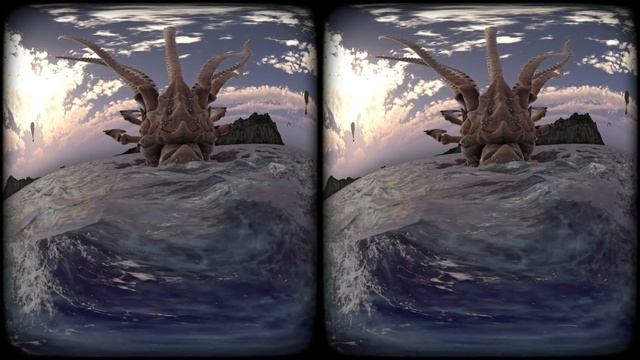 Kraken Eating Ships VR Video: 180 Virtual Reality Scary 3D Video With Blue Hole, Maelstrom & Wyvern