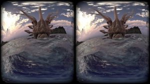 Kraken eating Ships VR Video: 180 Virtual Reality scary 3D Video with Blue Hole, Maelstrom & Wyvern