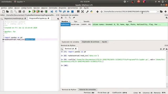 Importar archivos .CSV en Python- SPYDER #DataSet #Python #Anaconda #Spyder смотреть онлайн