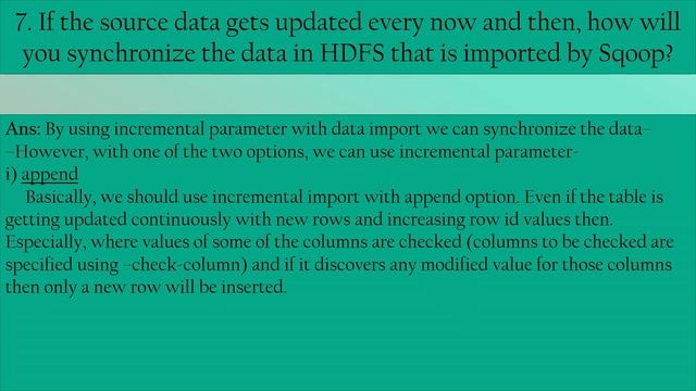 SQOOP interview questions and answers|Big data interview questions|data engineer interview|hadoop смотреть онлайн