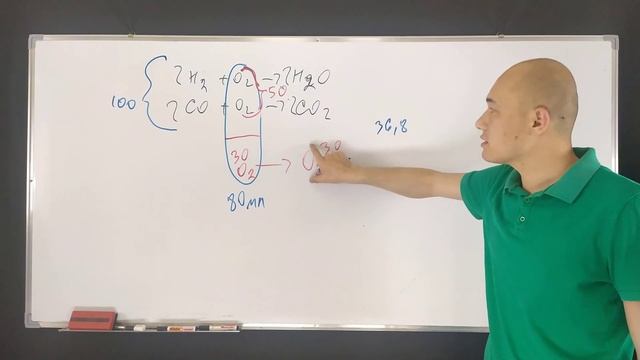 К 100 ml смеси водорода и угарного газа добавили 80 ml кислорода и смесь подожгли. После приведения смотреть онлайн