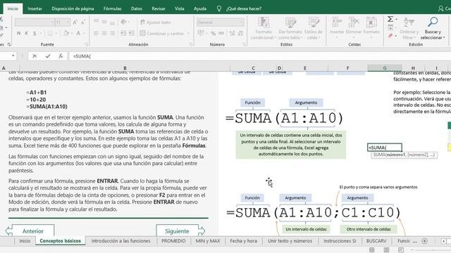 11. CONCEPTOS BÁSICOS E INTRODUCCIÓN A LAS FUNCIONES (CURSO GRATIS DE EXCEL CON CERTIFICADO) смотреть онлайн