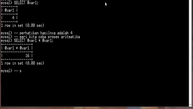 Define Variable in MySql смотреть онлайн