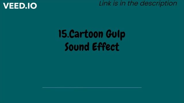 Cartoon Gulp Sound Effect смотреть онлайн
