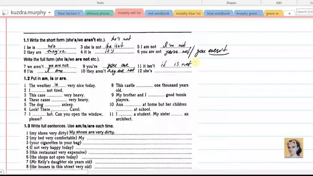 1.2 Essential Grammar in Use. Unit 1. Exercises смотреть онлайн