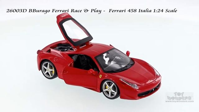 26003D BBurago Race & Play Ferrari 458 1/24 scale смотреть онлайн